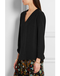 Черная шелковая блузка от Etro