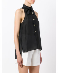 Черная шелковая блузка от Ermanno Scervino