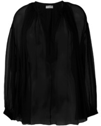 Черная шелковая блузка от Sonia Rykiel