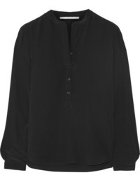 Черная шелковая блузка от Stella McCartney