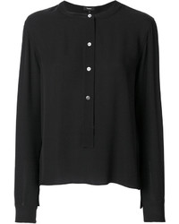 Черная шелковая блузка от Theory