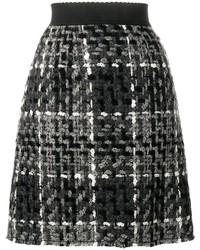 Черная шелковая вязаная юбка от Dolce & Gabbana