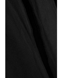Черная шелковая длинная юбка со складками от Brunello Cucinelli