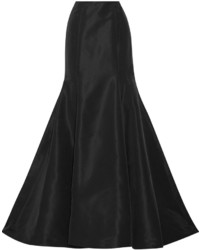 Черная шелковая длинная юбка от Oscar de la Renta
