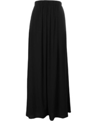 Черная шелковая длинная юбка от Tonello