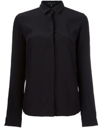Женская черная шелковая классическая рубашка от Barbara Bui