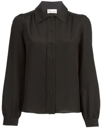 Женская черная шелковая классическая рубашка от RED Valentino
