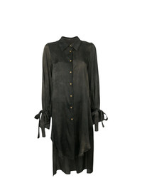 Женская черная шелковая классическая рубашка от Uma Wang