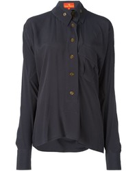 Женская черная шелковая классическая рубашка от Vivienne Westwood