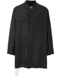 Черная шелковая куртка-рубашка