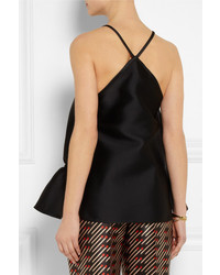 Женская черная шелковая майка от Stella McCartney