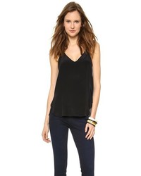 Женская черная шелковая майка от Rory Beca