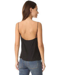 Женская черная шелковая майка от J Brand