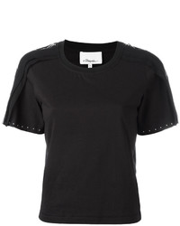 Женская черная шелковая рубашка с украшением от 3.1 Phillip Lim
