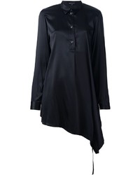 Женская черная шелковая рубашка от Ann Demeulemeester