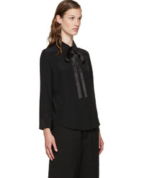 Женская черная шелковая рубашка от Marc Jacobs