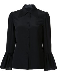 Женская черная шелковая рубашка от Co