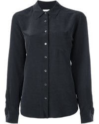 Женская черная шелковая рубашка от Equipment