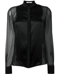 Женская черная шелковая рубашка от Givenchy