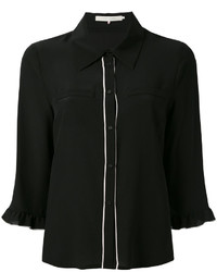 Женская черная шелковая рубашка от L'Autre Chose