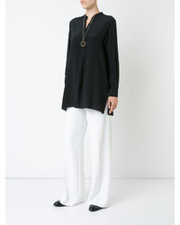 Женская черная шелковая рубашка от Joseph