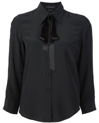 Женская черная шелковая рубашка от Marc Jacobs