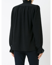 Женская черная шелковая рубашка от Stella McCartney