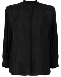 Женская черная шелковая рубашка от Nili Lotan