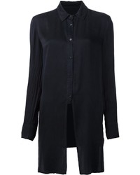 Женская черная шелковая рубашка от RtA