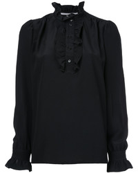Женская черная шелковая рубашка от Stella McCartney