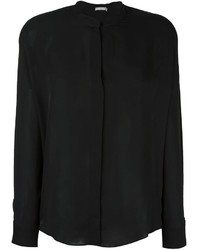 Женская черная шелковая рубашка от Vince