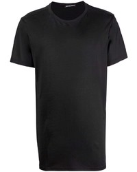 Мужская черная шелковая футболка с круглым вырезом от Ann Demeulemeester