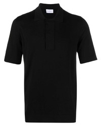Мужская черная шелковая футболка с круглым вырезом от Ferragamo
