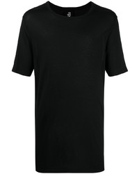 Мужская черная шелковая футболка с круглым вырезом от Thom Krom