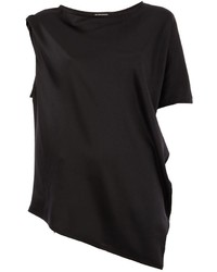 Женская черная шелковая футболка от Ann Demeulemeester