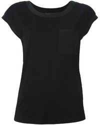 Женская черная шелковая футболка от Twin-Set