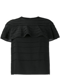 Женская черная шелковая футболка от Valentino