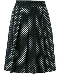 Черная шелковая юбка в горошек от Marc Jacobs