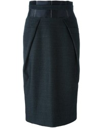 Черная шелковая юбка-карандаш от Maison Margiela