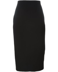 Черная шелковая юбка-карандаш от Victoria Beckham