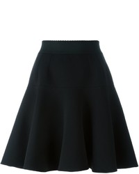Черная шелковая юбка со складками от Dolce & Gabbana