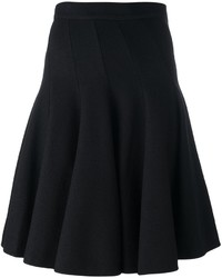 Черная шелковая юбка со складками от Ermanno Scervino