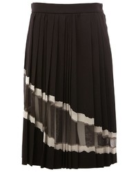 Черная шелковая юбка со складками от Maison Margiela