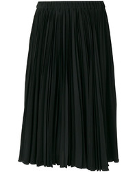 Черная шелковая юбка со складками от No.21