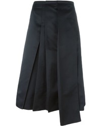 Черная шелковая юбка со складками от Rochas
