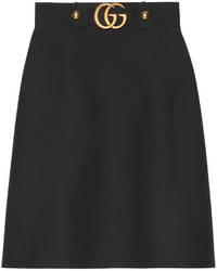 Черная шелковая юбка от Gucci