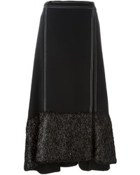 Черная шелковая юбка от Marco De Vincenzo