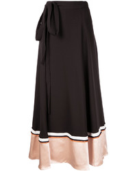 Черная шелковая юбка от Roksanda