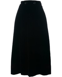 Черная шелковая юбка от Saint Laurent