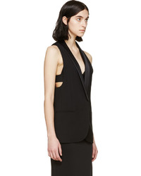 Женская черная шерстяная безрукавка от Altuzarra